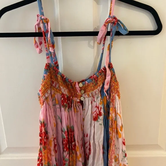 Free People Floral Mini Dress - Pink, Red, Blue - Picture 2 of 3